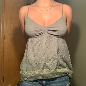 American Eagle Outfitters Green Tie Top